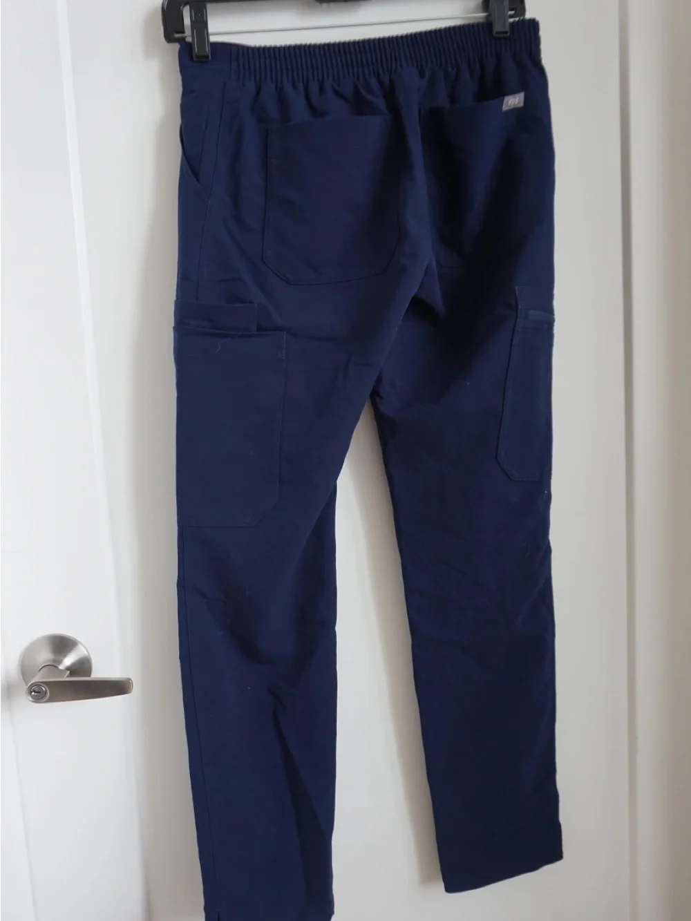 Figs Navy Drawstring Cargo Joggers for Women